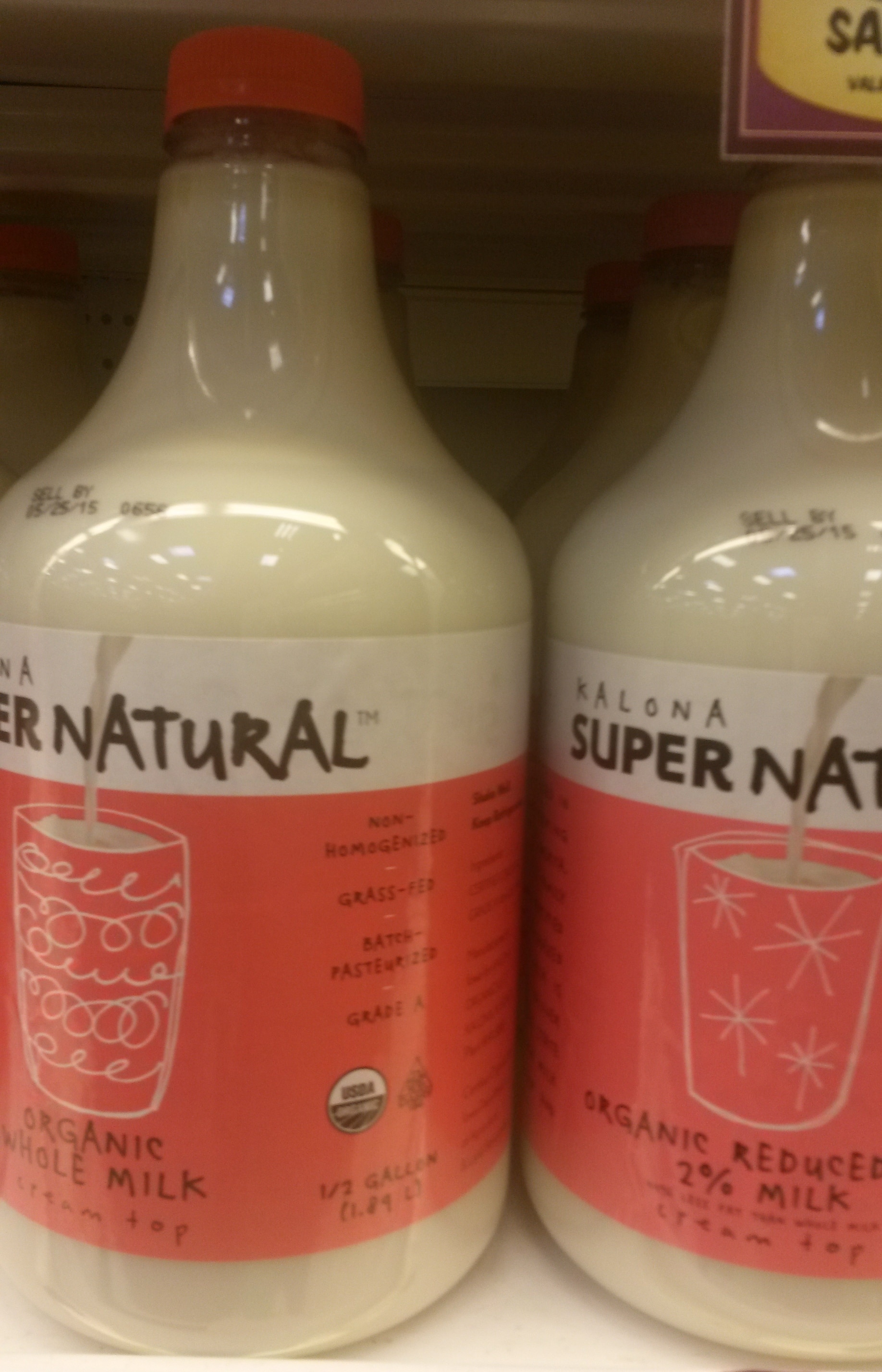 Non-homogenized organic milk